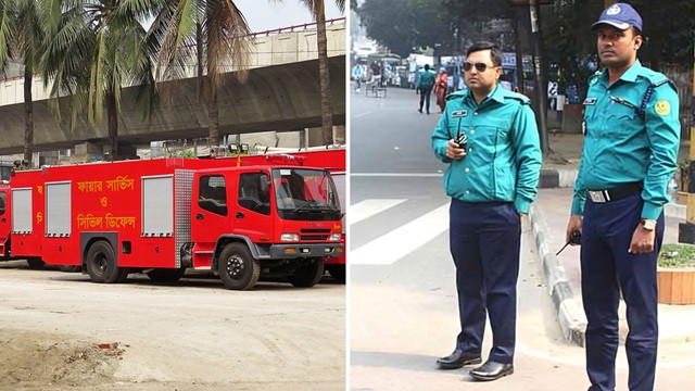 হাই-অ্যালার্টে ফায়ার সার্ভিস, কঠোর নিরাপত্তায় পুলিশ