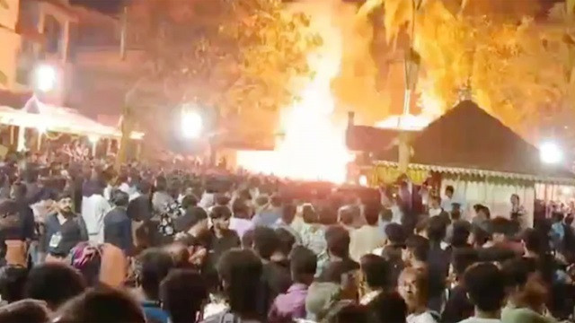 কেরালায় আতশবাজির মজুতে বিস্ফোরণ : আহত দেড় শতাধিক